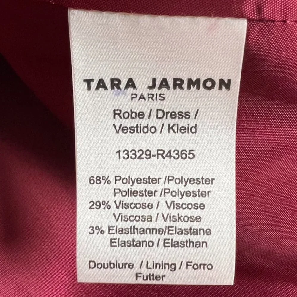 Tara Jarmon Paris Blazer Dress Women's Euro 36 | US 6 Burgundy Tailored Midi - Picture 8 of 16